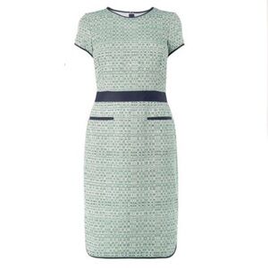 LK Bennett Mint and Navy Midi Dress